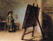 REMBRANDT Harmenszoon van Rijn, The Artist in his Studio